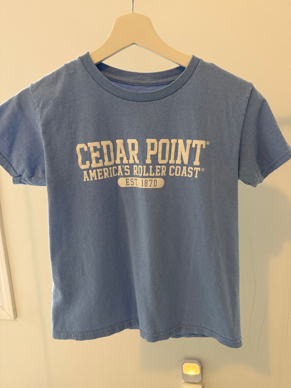 MV Sport Cedar Point Blue Tee with White Logo